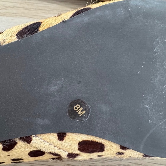 Tory Burch Hana Leopard-print Calf Hair Leather Cheetah Flats Loafers Size 8 - Picture 7 of 11